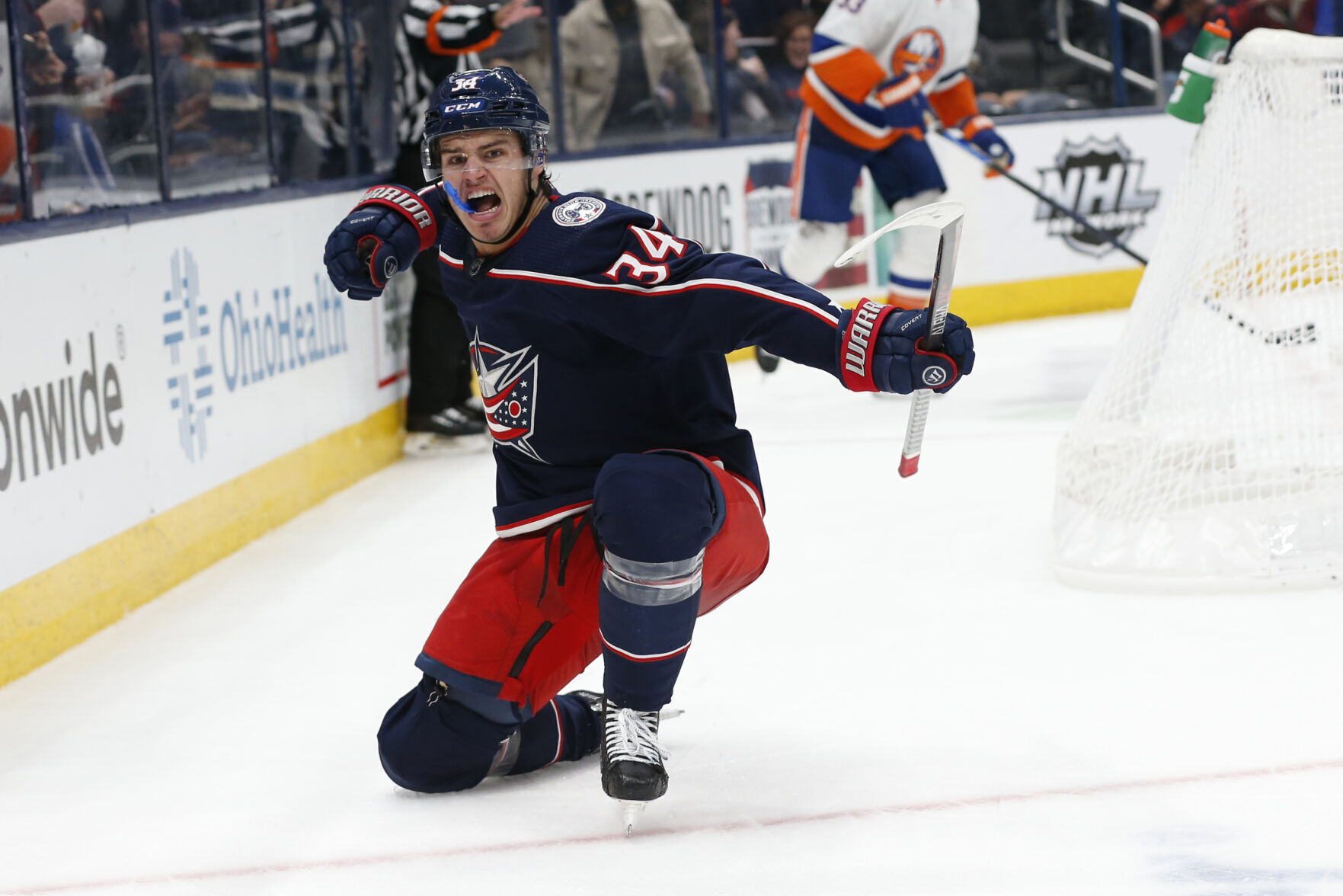 APTOPIX Islanders Blue Jackets Hockey